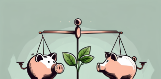 Smart Investment Strategies for Beginners A piggy bank on one side of a balance scale