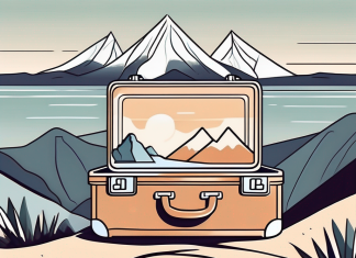 The Benefits of Traveling Alone A suitcase on a scenic landscape such as a mountain peak or a beach