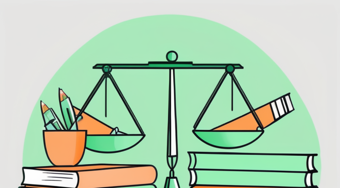 Balancing School and Work A balanced scale