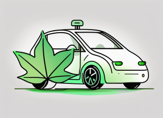 The Pros and Cons of Electric Vehicles An electric car with symbols of positive aspects (like a charging plug