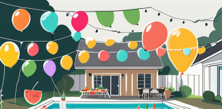 Throwing the Perfect Summer Party with Family A sunny backyard scene featuring a picnic table laden with various summer foods