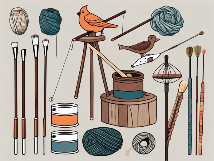 Various hobby items such as a paintbrush and palette