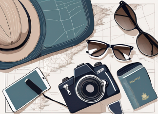 Travel Accessories You Shouldn’t Leave Behind A collection of essential travel accessories such as a suitcase