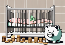 Are You Financially Ready for a Baby? A baby crib filled with coins and banknotes