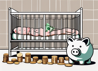 Are You Financially Ready for a Baby? A baby crib filled with coins and banknotes
