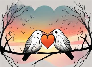 Tips to Keep the Love Alive in Your Senior Years Two elderly love birds sitting on a branch