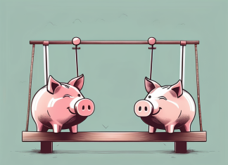 Why It’s Important to Talk About Money with Your Partner Two piggy banks sitting together on a seesaw