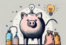 Smart Ways to Save Money on Everyday Expenses A piggy bank surrounded by everyday items like a grocery bag