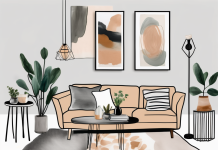 Transform Your Living Space with DIY Home Decor Projects A living room transformed with various diy home decor projects such as a painted vase on a coffee table