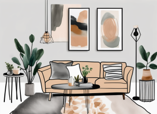 Transform Your Living Space with DIY Home Decor Projects A living room transformed with various diy home decor projects such as a painted vase on a coffee table