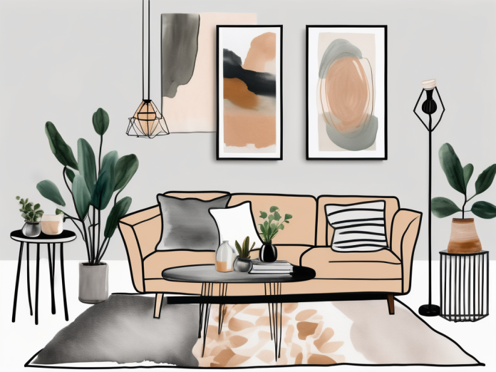 Transform Your Living Space with DIY Home Decor Projects A living room transformed with various diy home decor projects such as a painted vase on a coffee table
