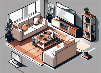 Creating a Tech-Savvy Household: Managing Screen Time for Kids A modern living room filled with various technology gadgets like tablets