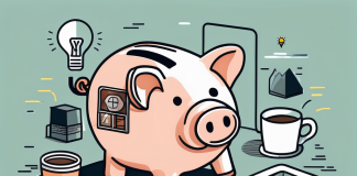 Saving Money: Practical Tips for Cutting Down on Everyday Expenses A piggy bank sitting on a table surrounded by smaller illustrations of everyday items like a coffee cup