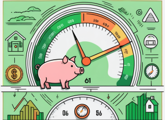 Understanding Credit Scores: How to Improve Yours A credit score meter in the green zone with arrows pointing upwards