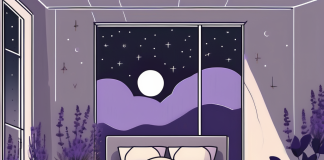 Why Eight Hours of Sleep is Essential for Mental Health A serene bedroom scene at night with a moonlit window