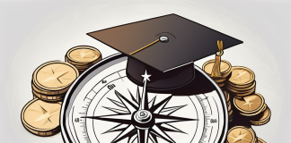 Navigating Financial Freedom: Steps to Pay Off Student Loans Faster A compass pointing towards a pile of coins