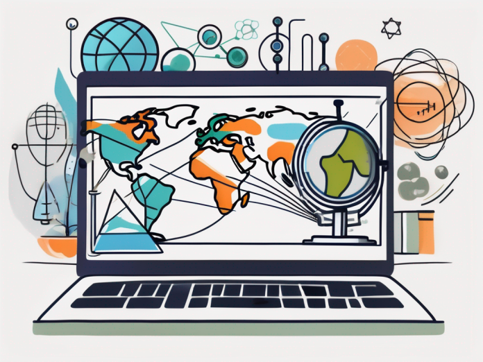 Free Online Courses to Expand Your Knowledge and Skills An open laptop with various symbols representing different fields of knowledge (like a globe for geography