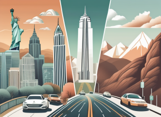 Best Weekend Getaways Near Major US Cities A collage of iconic landmarks from major us cities