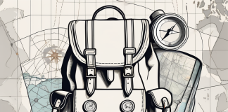 Tips for Solo Female Travelers A backpack adorned with various travel essentials like a map