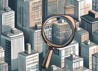 Investing in Real Estate: What You Need to Know A variety of residential and commercial buildings with a magnifying glass hovering over them